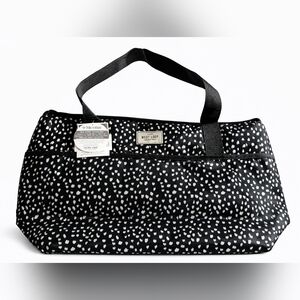 🌟 West Loop Microban Insulated Lunch Tote Bag Black White Dot Print NWT